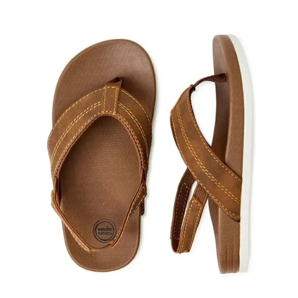 Boys Casual Flip Flops With Elastic Back